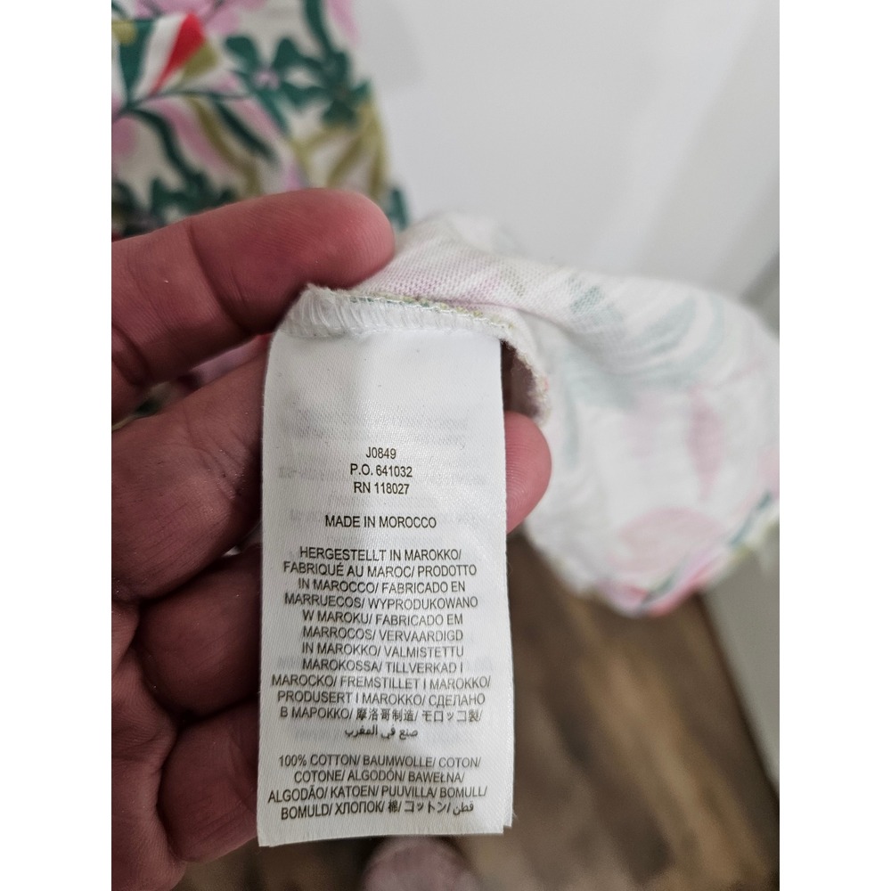 Boden Multi Floral Cotton Jersey Sheath Dress Pockets J0849 Womens 4R - Picture 3 of 6